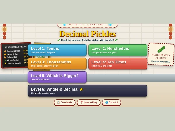 Decimal Pickles game screenshot