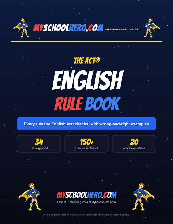 ACT English Rule Book cover